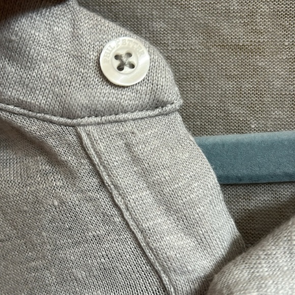 Phil Petter Short Sleeve Fine Linen Jersey Polo Shirt in Gray size XL - Picture 5 of 9